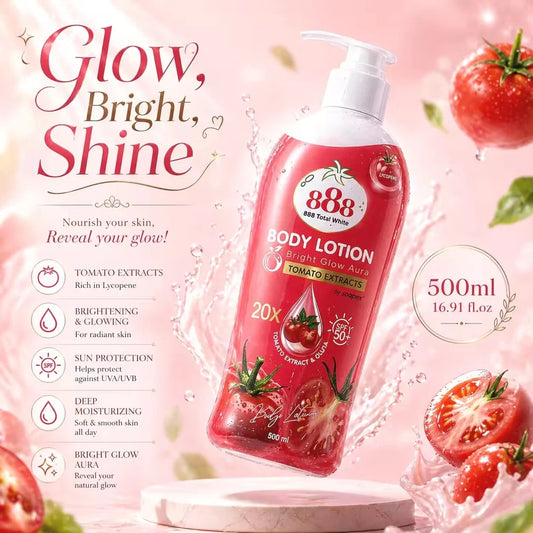 888 Total White Body Lotion Tomato Extracts 500ml