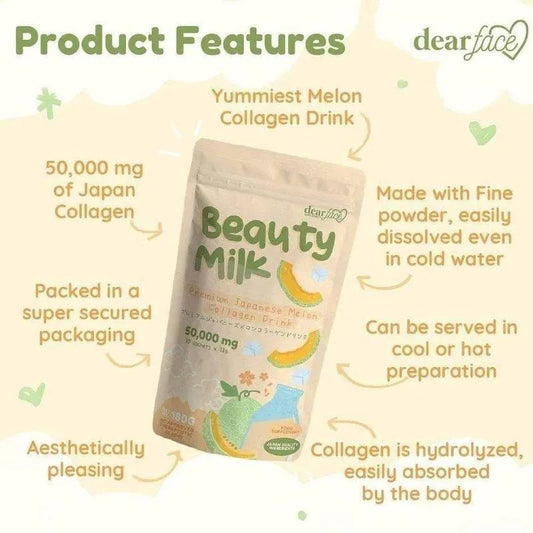 Dear Face Beauty Milk Melon Collagen Drink