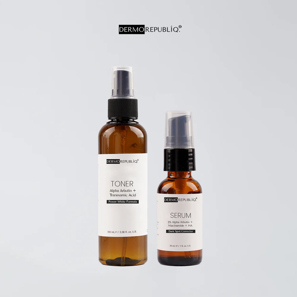 Dermorepubliq Duos - Brightening (Alpha Arbutin + HA Dark Spot Corrector Serum)