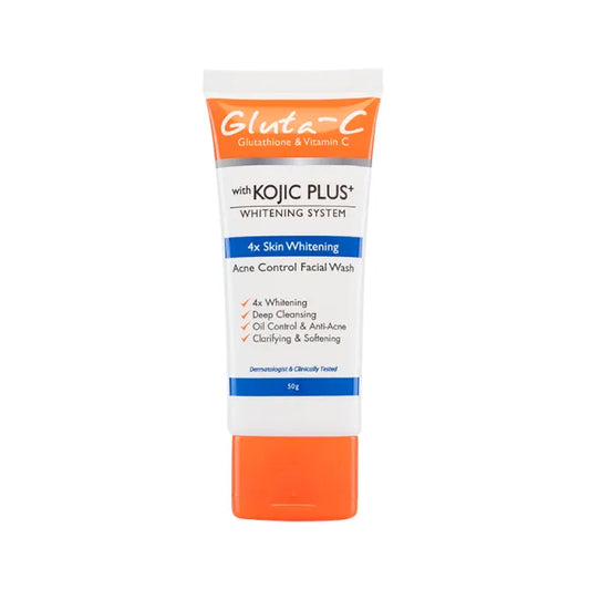Gluta C with Kojic plus+ Acne Control Facial Wash.