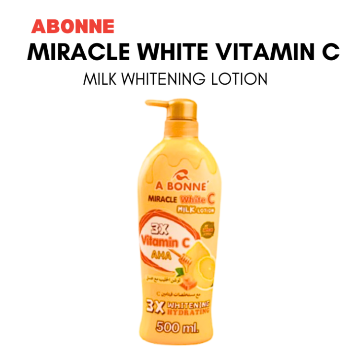 Abone Miracle White Vitamin C milk Whitening Lotion 500ml