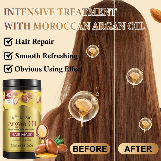 Argan Oil Smoothing Hair Mask 500g | Deep Repair - KORMESIC