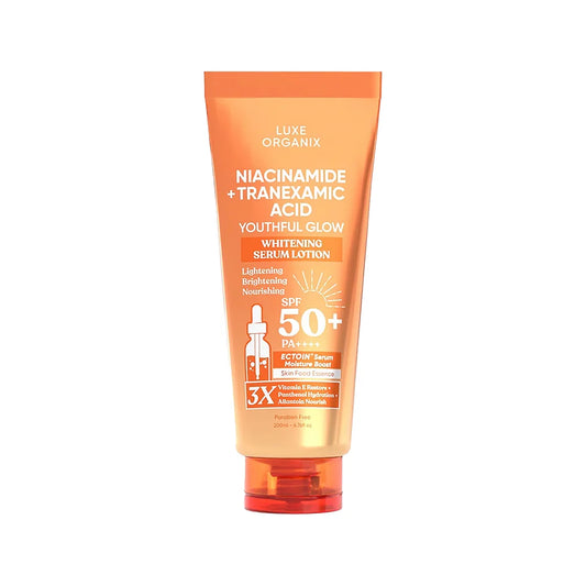 Luxe Organix Niacinamide + Tranexamic Acid Whitening Serum Lotion SPF 50 PA++++ 200ml