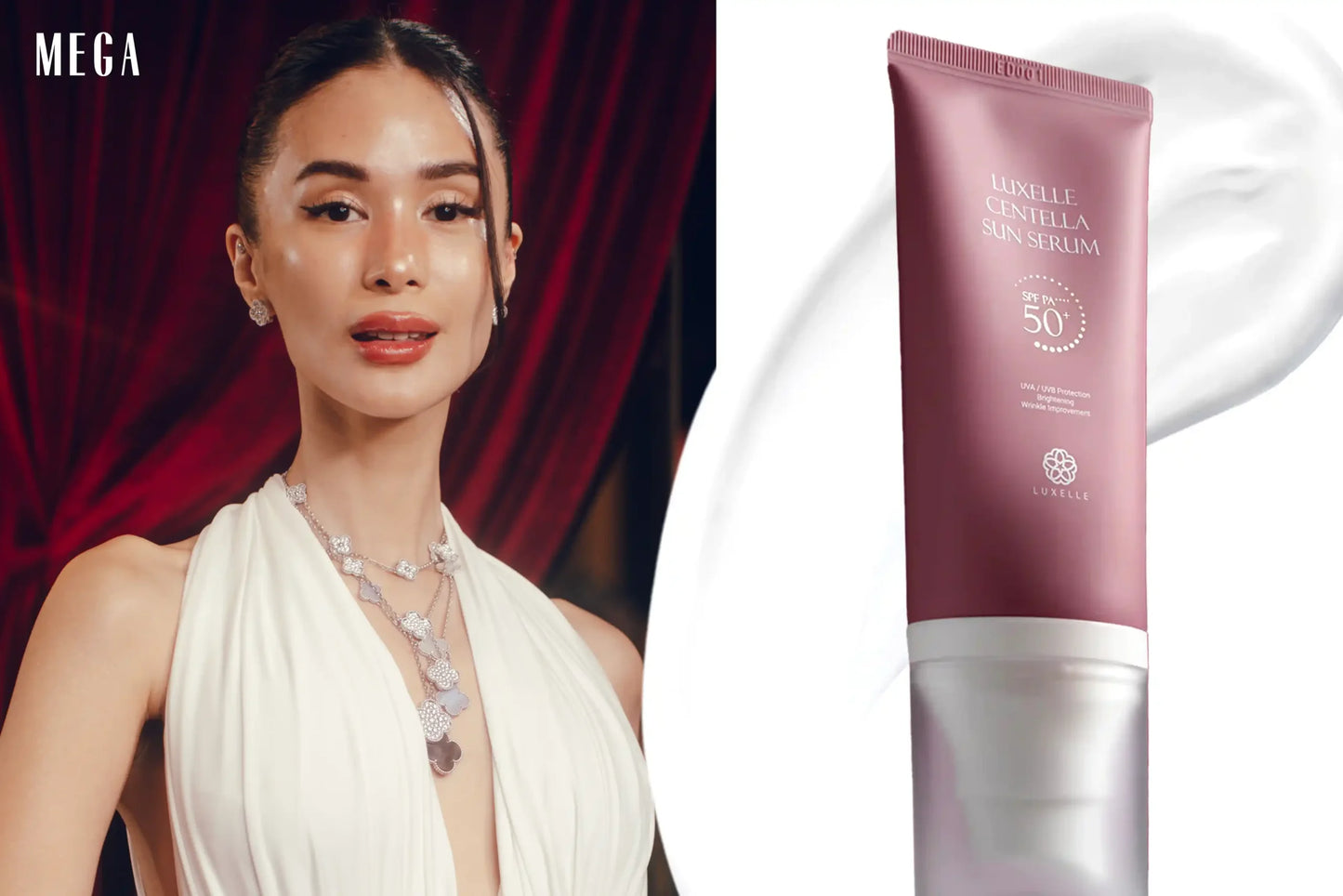 Luxelle Centella Sun Serum Dewy Glow Protection SPF 50+ PA++++