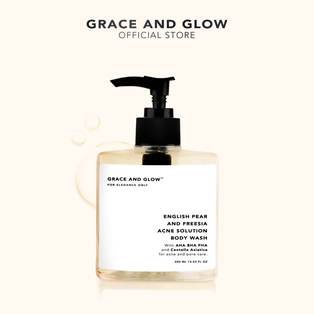 Grace And Glow English Pear And Freesia Anti Acne Solution Body Wash – Body Care Reduce Back Acne