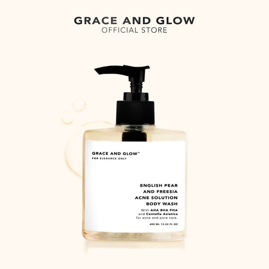 Grace And Glow English Pear And Freesia Anti Acne Solution Body Wash – Body Care Reduce Back Acne