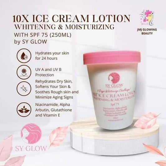 SY Glow 10x Ice Cream Lotion for Body White & Moisturizing 250ml